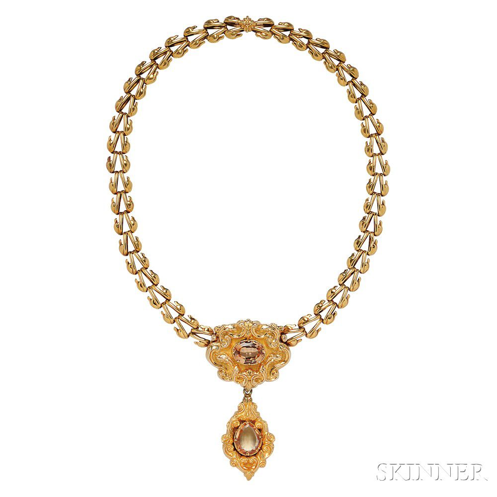 Gold and Topaz Necklace | Sale Number 2932B, Lot Number 173 | Skinner